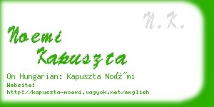 noemi kapuszta business card